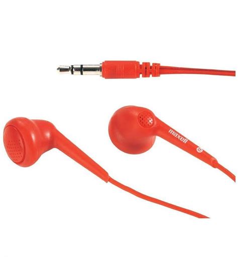 Maxell Eb Red Jelleez Earbuds Wired Earphones Without Mic Red Buy