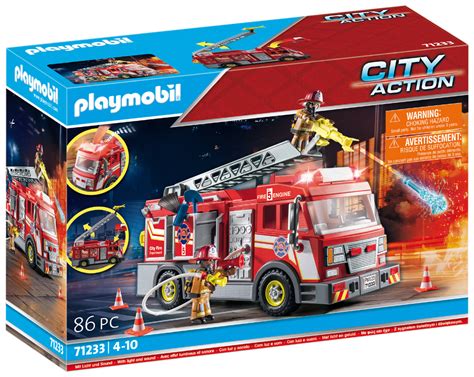 Playmobil City Action Pas Cher Camion De Pompiers Us