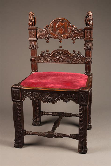 Very ornate mid 19th century Spanish side chair.