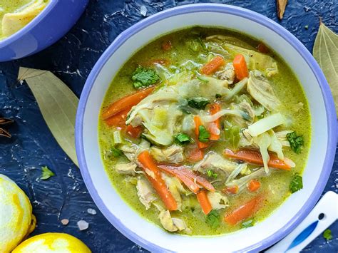 Simple Lemon Coriander Chicken Soup Go Healthy Ever After