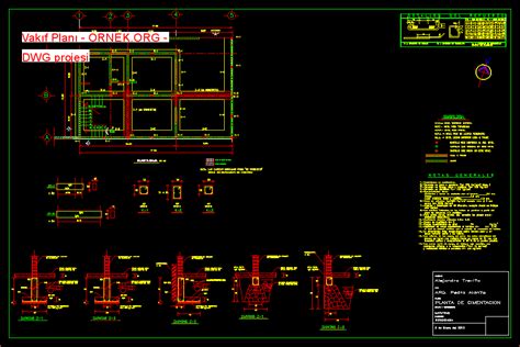 Proje Sitesi Vak F Plan Autocad Projesi