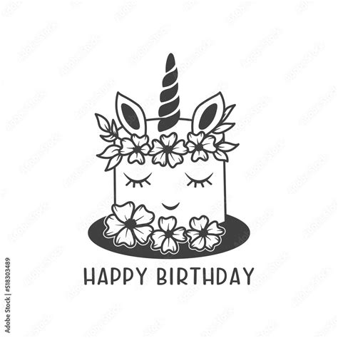 Happy Birthday Vector Quote Birthday Wishes Cute Greeting Card Template Isolated Design