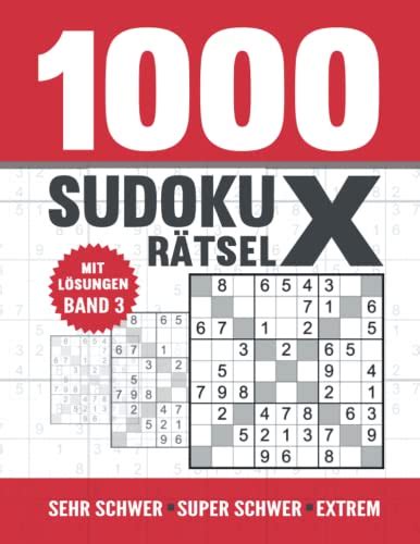 Sudoku X R Tsel Sudoku Heft F R Erwachsene Mit Sehr Schwer