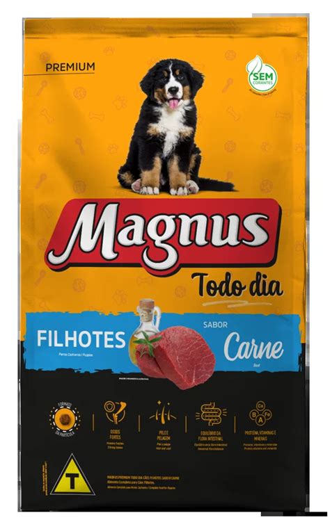 Magnus Premium C Es Todo Dia Filhotes Sabor Carne Adimax Alimentos