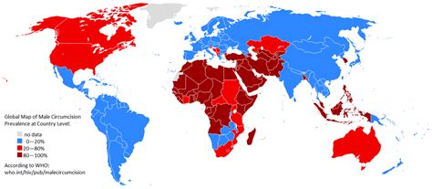 Global Rate Of Male Circumcision [1425 X 625] Mapporn