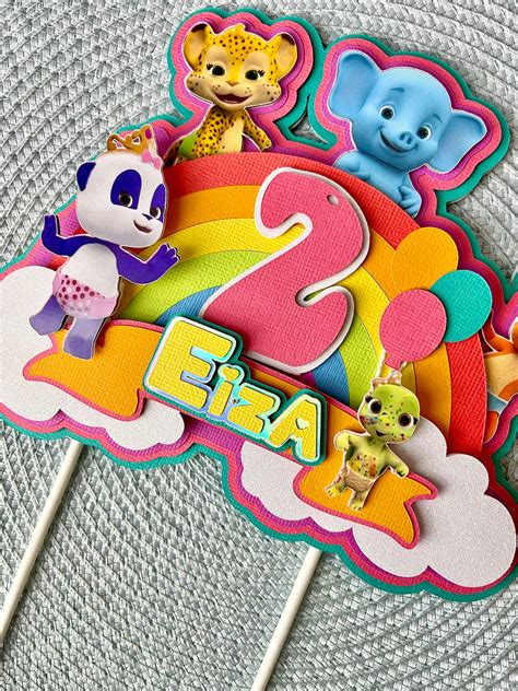 Word Party Cake Topper 3d Customizalo Etsy Schweiz