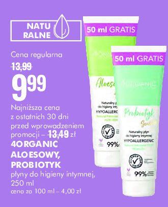 Naturalny płyn do higieny intymnej probiotyk sensitive 4organic cena