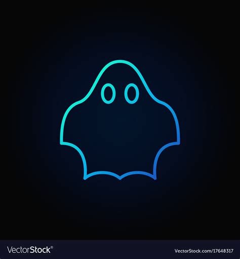 Ghost blue icon Royalty Free Vector Image - VectorStock