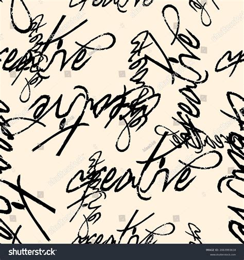 Letters On Black Background Seamless Pattern Stock Vector (Royalty Free ...