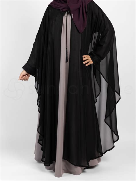 Shadow Chiffon Robe (Black)