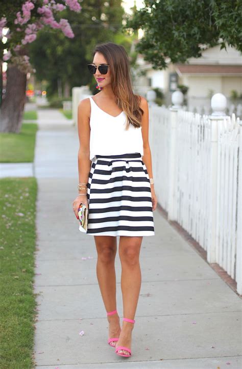 Striped Mini Skirt Stripes Fashion Women Fashion Blogger Outfit