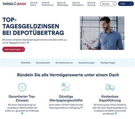 Prozent Tagesgeld Zinsen Bei Targobank Durch Depot Bertrag Sichern