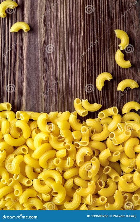 Dry Macaroni Pasta Texture Background Traditional Italian Gourmet