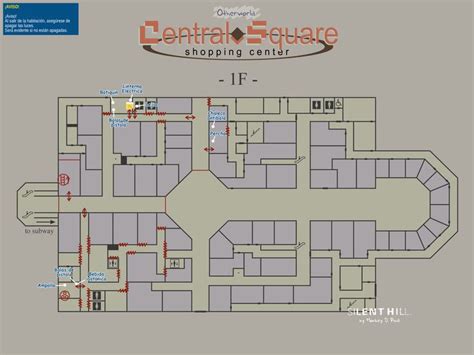 Central Square Shopping Center 1F Otherworld Silent Hill Map Games