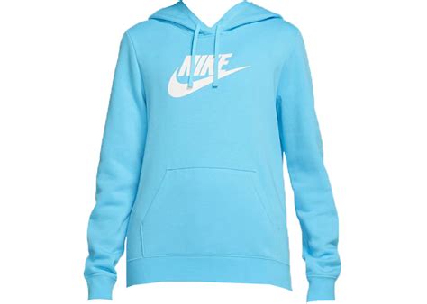 Nike Sportswear Women's Club Fleece Full-Zip Hoodie Baltic Blue/White ...