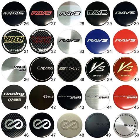 Mm Vossen Rays Enkei Work Ssr Car Wheel Center Cap Emblem Sticker