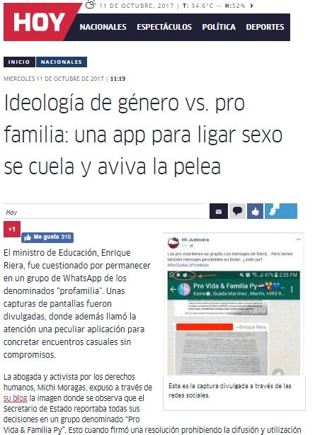 Ideología de género vs pro familia una app para ligar sexo se cuela y