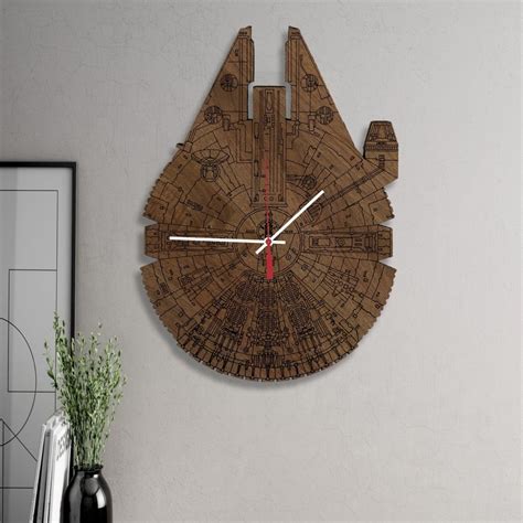 Star Wars Millennium Falcon Unique Wooden Wall Clocks Interior Design