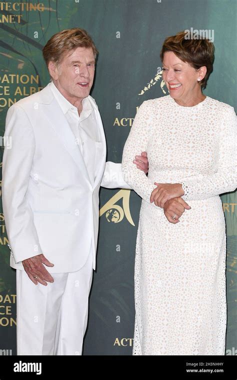 Robert Redford With His Wife Sibylle Szaggars Attend The Prince Albert