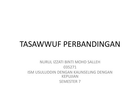 Tasawwuf Perbandingan Ppt