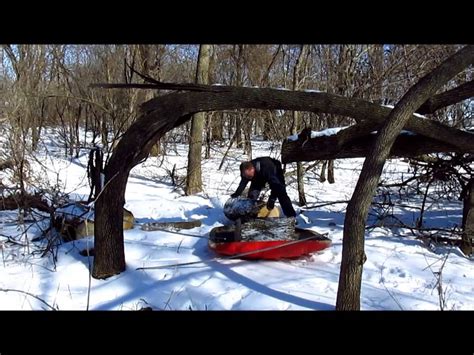 Hauling Firewood With A Pulk Sled Youtube