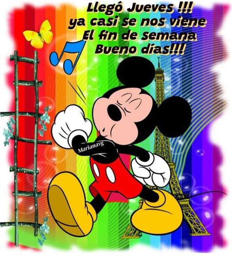 Buenos días de jueves Mickey mouse Saludos de buenos dias Buenos