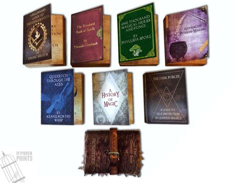 Wizard Mini Spell Books Printable Harry Potter Book Harry