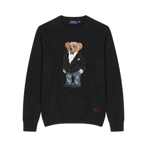 Polo Ralph Lauren Teddy Bear Jumper In Black For Men Lyst