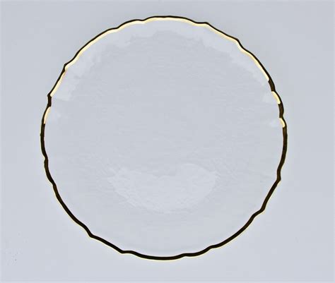 Scalloped Glass Charger With Gold Rim Table Manners