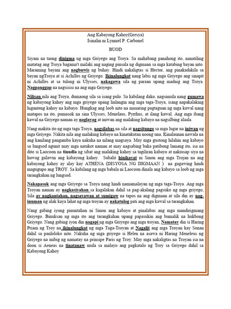 Ang Kabayong Kahoy Pdf
