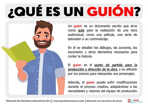 Qué Es Un Guión Definición De Guión