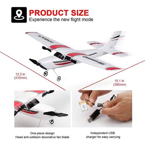 24ghz 2 Channel Remote Control Aircraft Epp Foam Rc Aircraft Built In