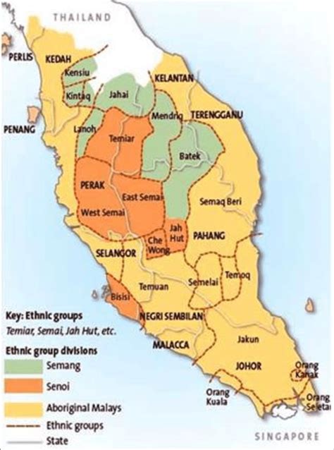 Breakdown Of Orang Asli Sub Ethnic Groups In Peninsular Malaysia