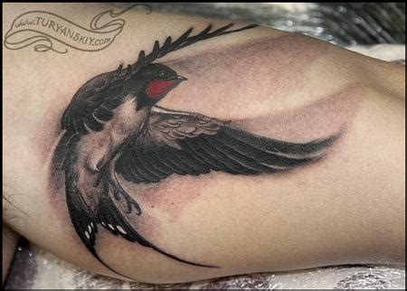 Swallow By Oleg Turyanskiy TattooNOW