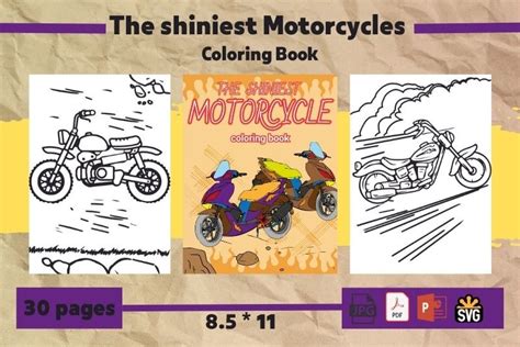 The Shiniest Motorcycles Coloring Book Graphic by CandyArtStudio ...