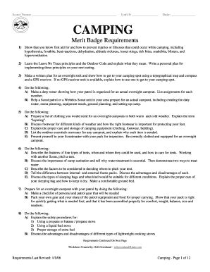 Cooking Merit Badge Worksheet Pdf