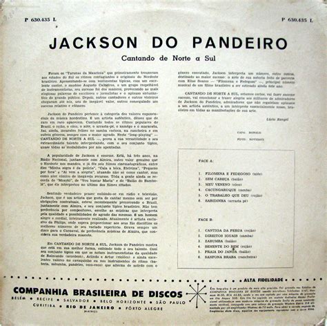 Jackson Do Pandeiro Cantando De Norte A Sul Forr Em Vinil