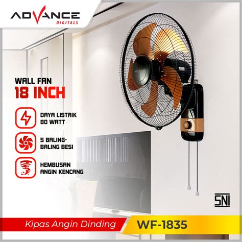 Jual Kipas Angin Dinding Advance WF 1835 18 Inci Baling 5 Stainless