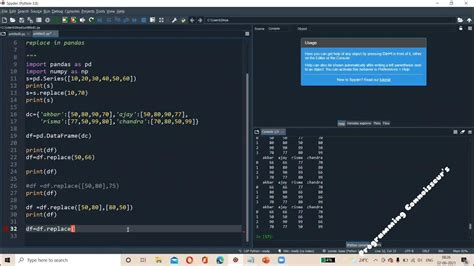 Pandas Replace Method Replace Function In Python Pandas Replace Method Youtube