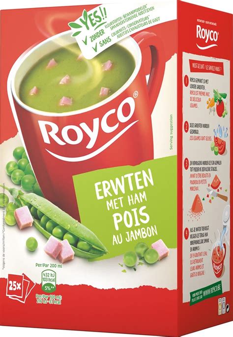 Royco Minute Soup Classic Erwten Met Ham Pak Van 25 Zakjes Bij VindiQ