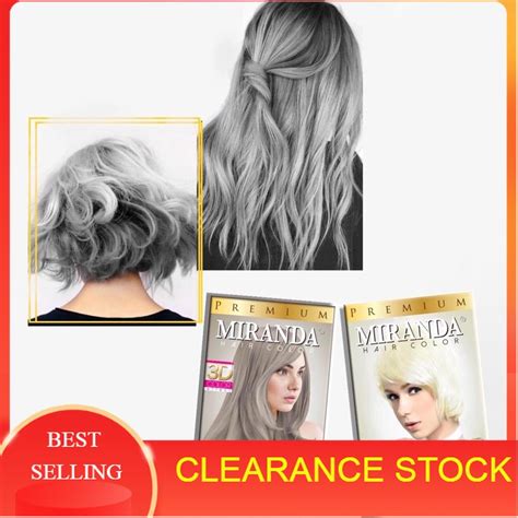 Miranda Bleaching Color Pewarna Rambut Blaching Gray Ash Blonde Murah Shopee Malaysia