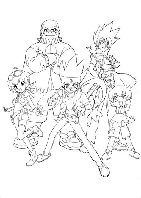 20 Desenhos De Beyblade Para Colorir