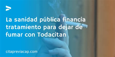 La sanidad pública financia tratamiento para dejar de fumar con