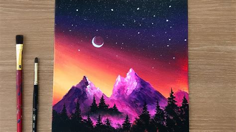 Night Sky Acrylic Painting