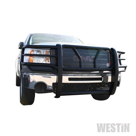 Gmc Sierra Westin Hdx Grille Guard With Punch Plate Black Powder