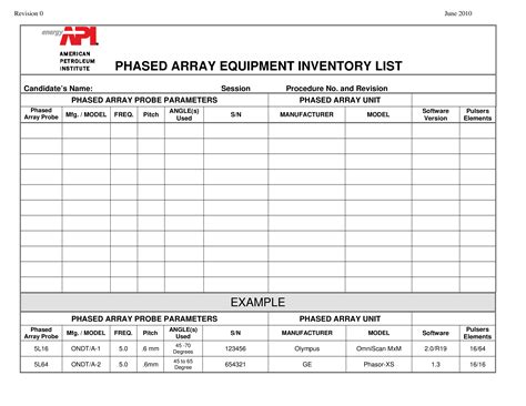 Checklist Equipment Inventory List Template By Business In A Box Free