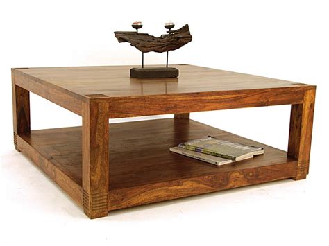 Table Basse Carre Verre Et Bois Emberizaone Fr