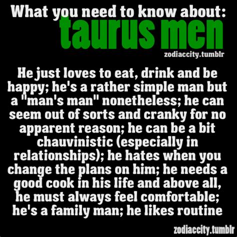 Taurus Man Characteristics