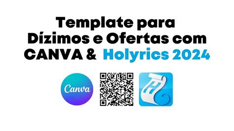 Template P D Zimos E Ofertas B Sico Canva Holyrics Youtube