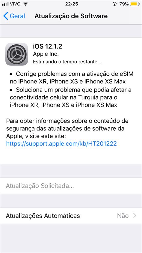 Não consigo atualizar o software só Comunidade da Apple